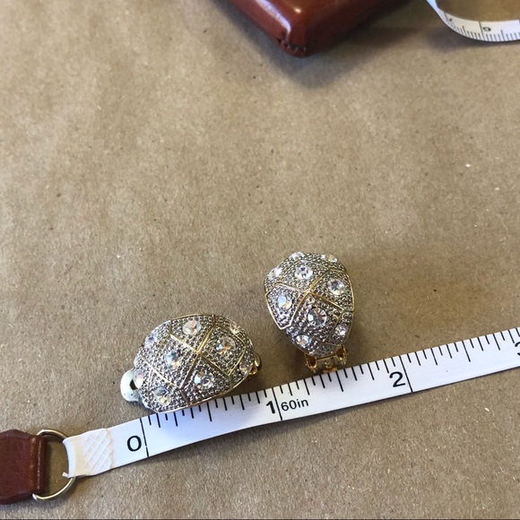 Neiman Marcus Made in Italy Earrings, Clip-On, Vintage, Huggie Earring, Preppy - Picture 4 of 4